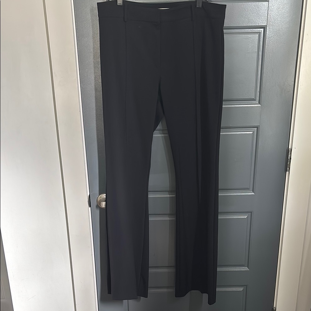 Veronica Beard Black Hibiscus Flare Pants